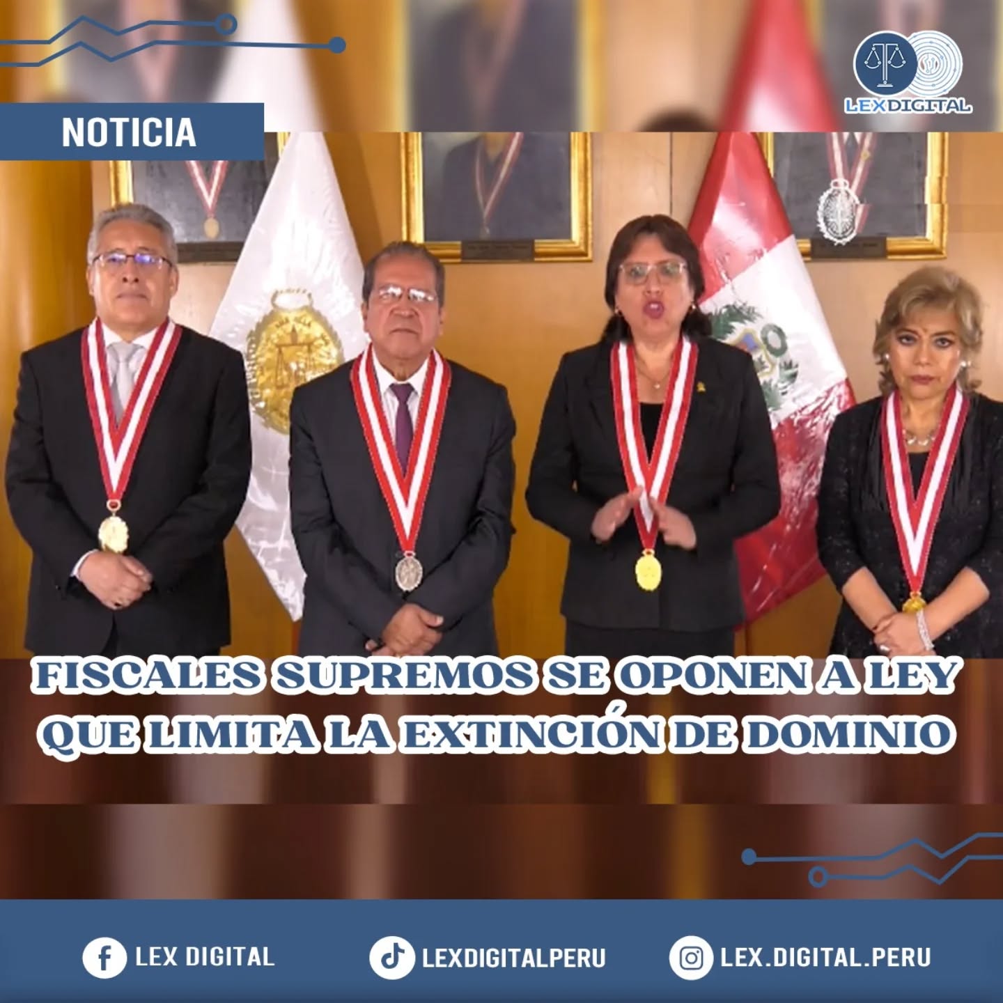 FISCALES SUPREMOS SE OPONEN A LEY QUE LIMITA LA EXTINCIÓN DE DOMINIO